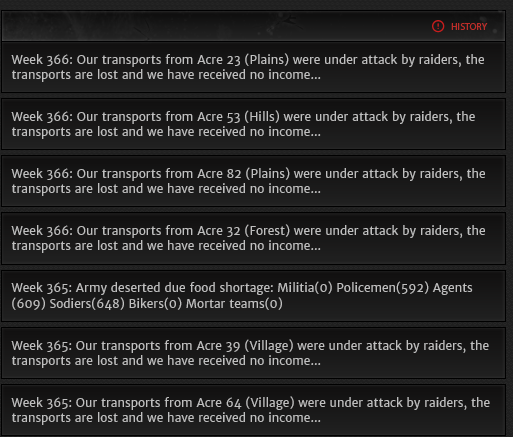 Transport convoy raided Transport convoy raided